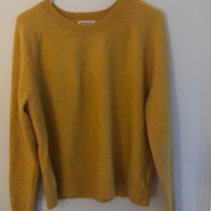 Merino wool yellow crew neck sweater Athleta